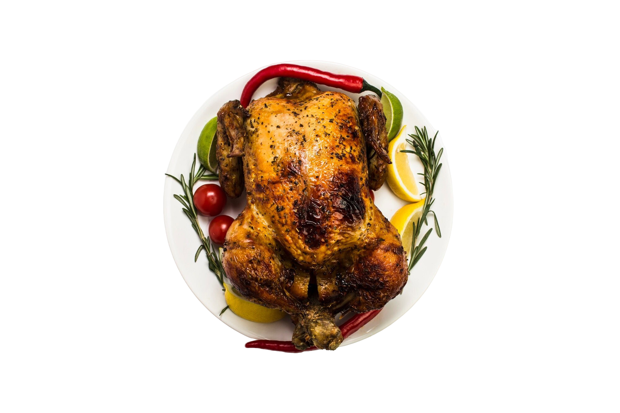 chicken with citruses spices white